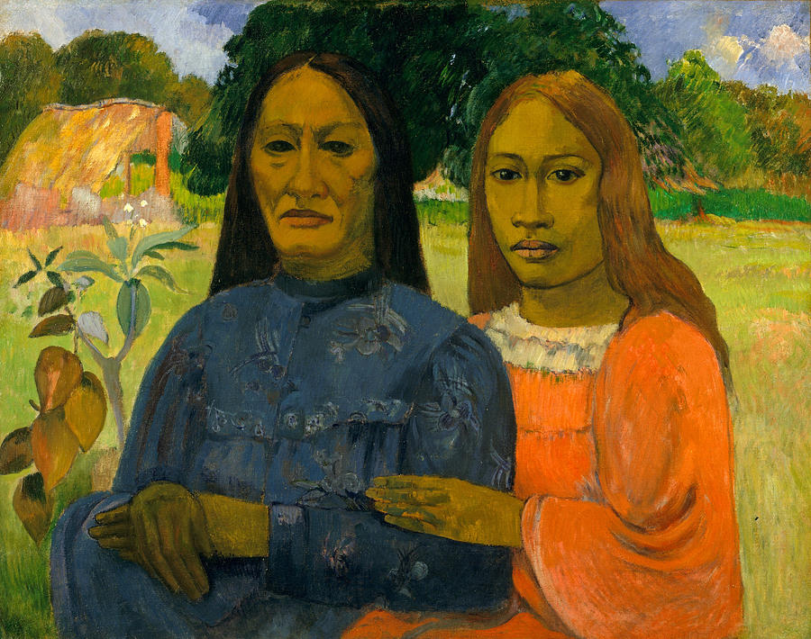 Two Women #2 Painting by Paul Gauguin