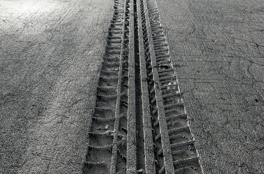 Pattern Digital Art - Tyre Track In The Ground #2 by Allan Swart