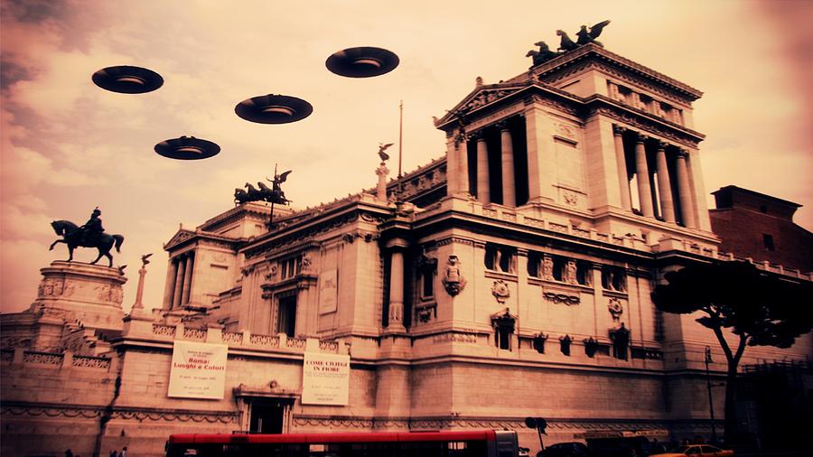 Fantasy Photograph - UFO Rome #2 by Esoterica Art Agency