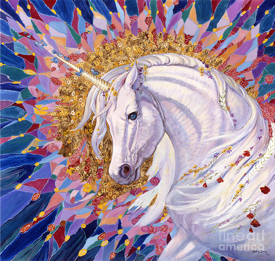 Flower Painting - Unicorn II #2 by Silvia  Duran