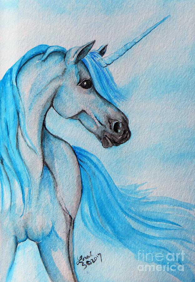 Unicorn Painting by Lora Tout