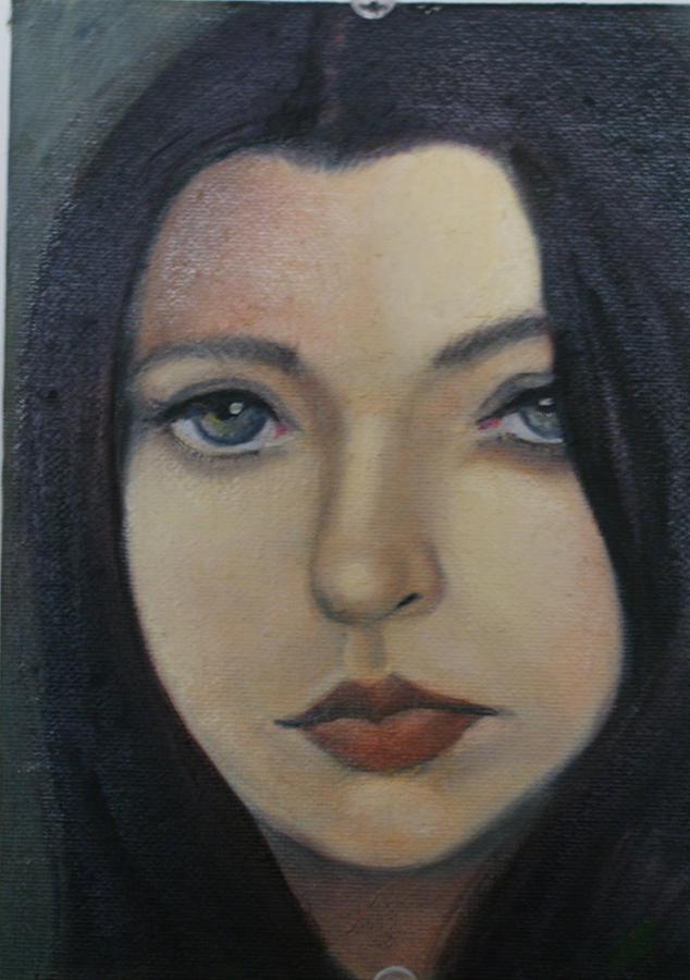 Girl Painting - That Stare by Toni Berry Girl Painting - That Stare by Toni Berry
