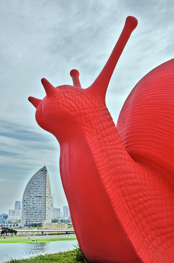Red Snail Photograph - Urban Motifs. #2 by Andy i Za