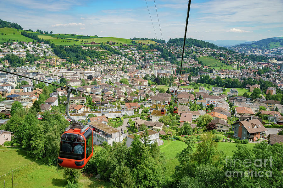 Urban Scenery, View From Cable Car In Pilatus Mountain Photograph