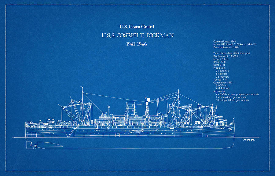 U.S. Coast Guard U.S.S. Joseph T. Dickman Digital Art by StockPhotosArt ...