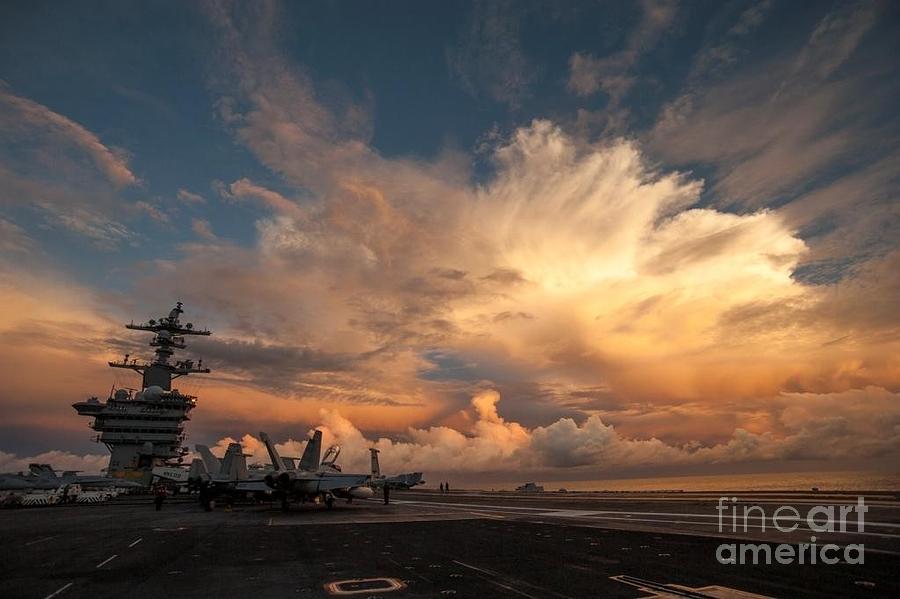USS Carl Vinson #2 Painting by Celestial Images