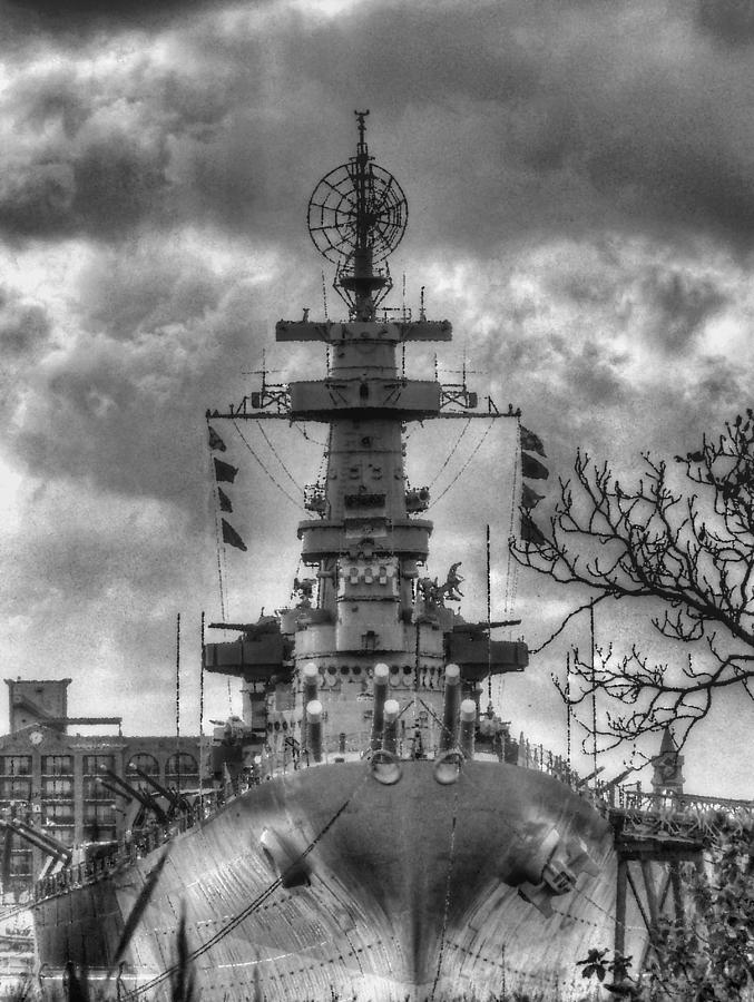 Black And White Photograph - U.S.S. North Carolina #2 by JC Findley