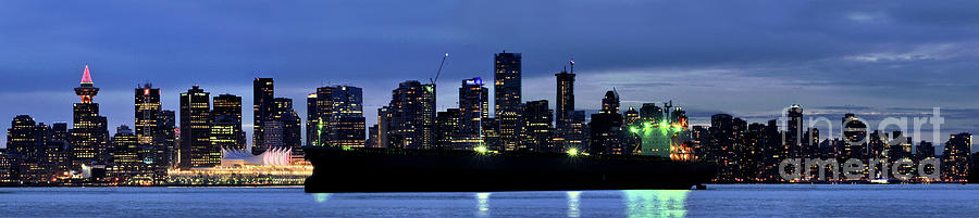 Vancouver Skyline At Dusk #2 Photograph by Terry Elniski