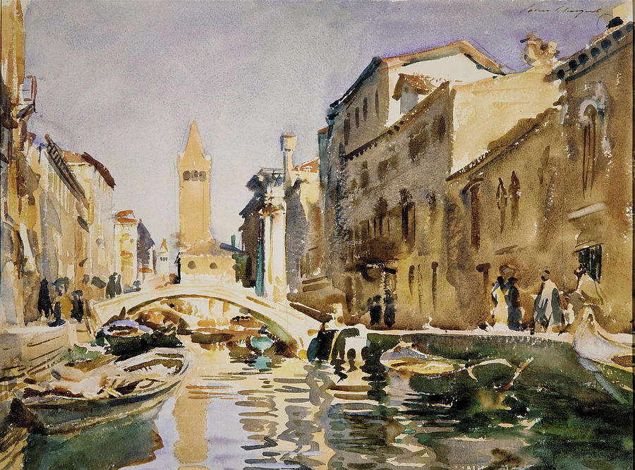 Venetian Canal #2 Painting by John Singer Sargent