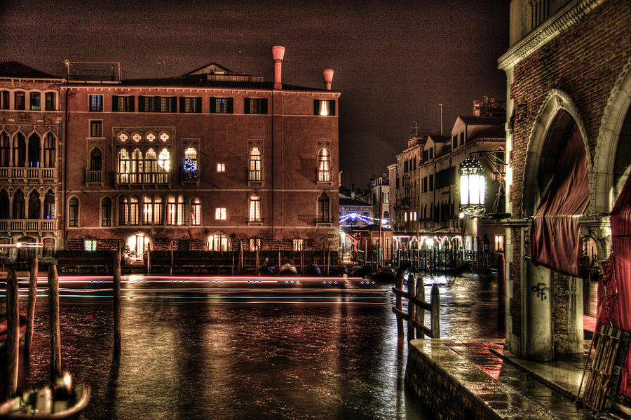Venice by night #2 Photograph by Andrea Barbieri