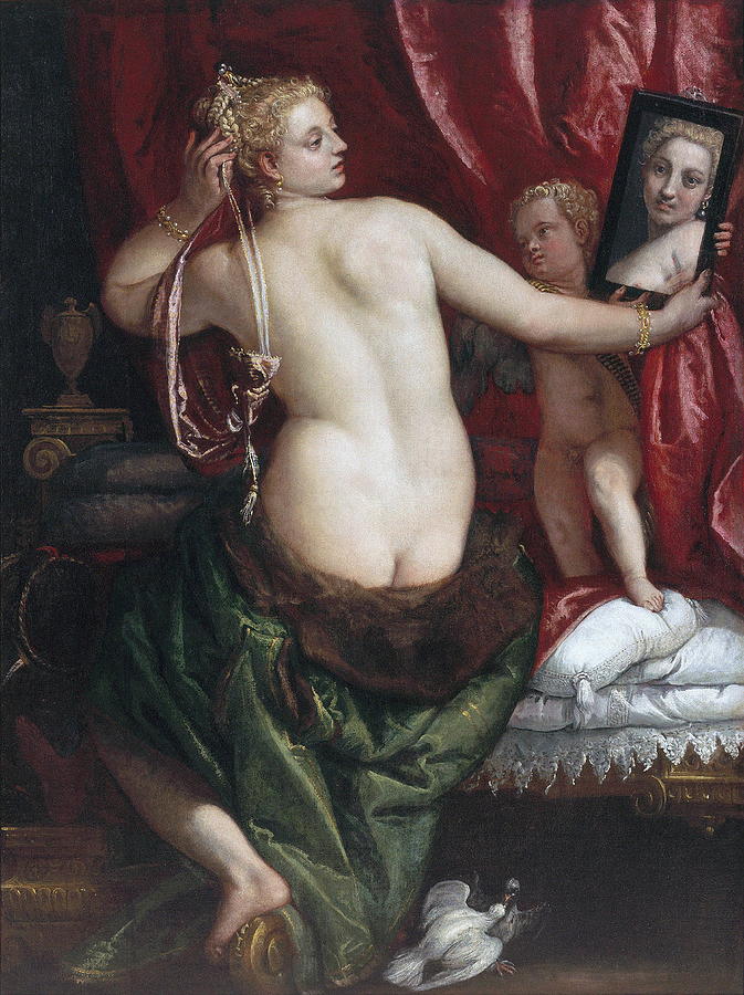 Venus with a Mirror Painting by Paolo Veronese