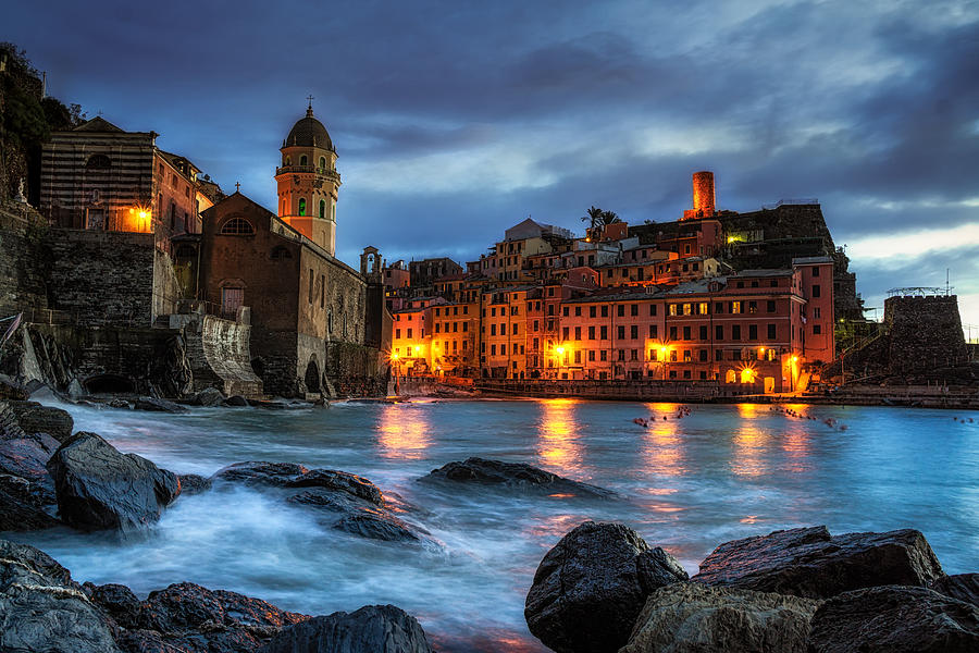 Architecture Photograph - Vernazza at Sunset #3 by Aaron Choi