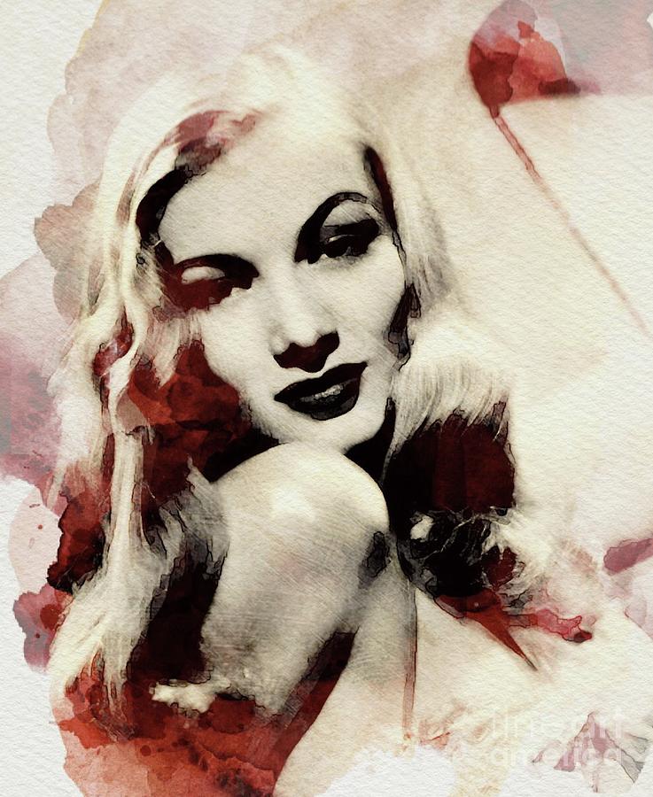 Veronica Lake, Vintage Actress Digital Art