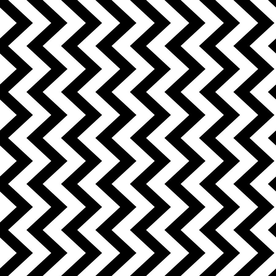 Vertical Zigzag Chevron Seamless Pattern Background In Black And White Retro Vintage Vector Design Digital Art By Petr Polak