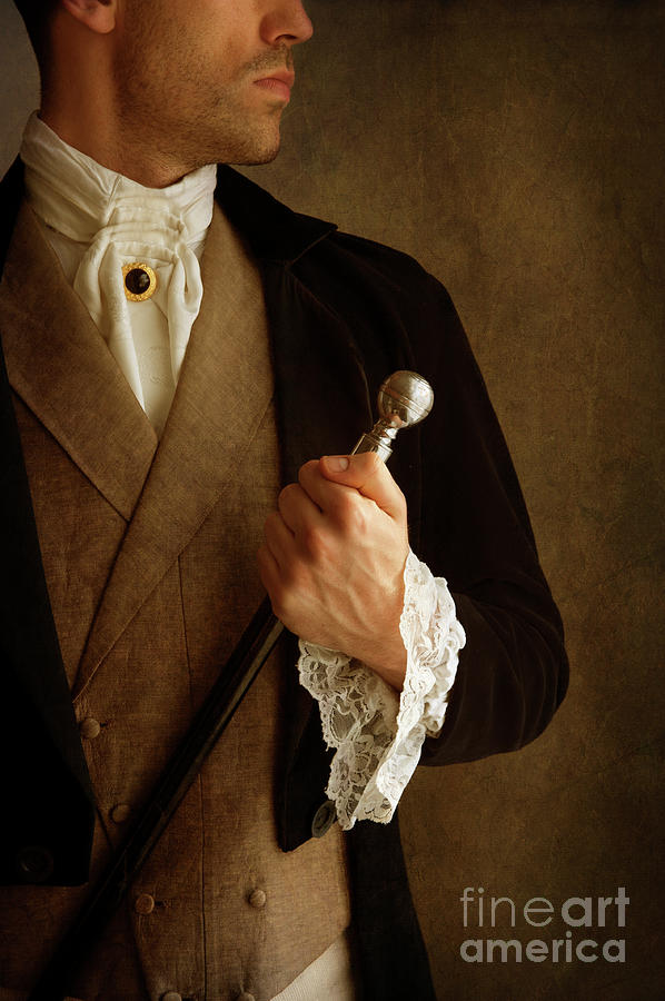 Victorian Man Holding A Silver Topped Cane Photograph by Lee Avison - Pixels