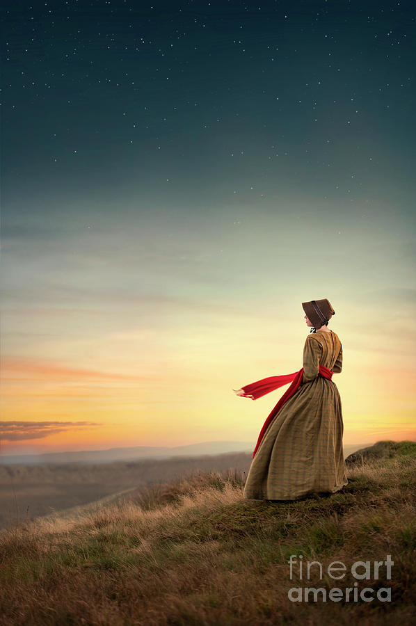 Victorian Woman On The Moors At Sunset #2 Photograph by Lee Avison