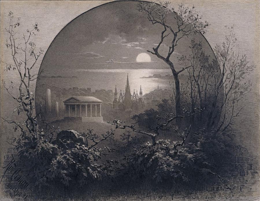 View from Greenwood Cemetery #2 Painting by Rudolph Cronau