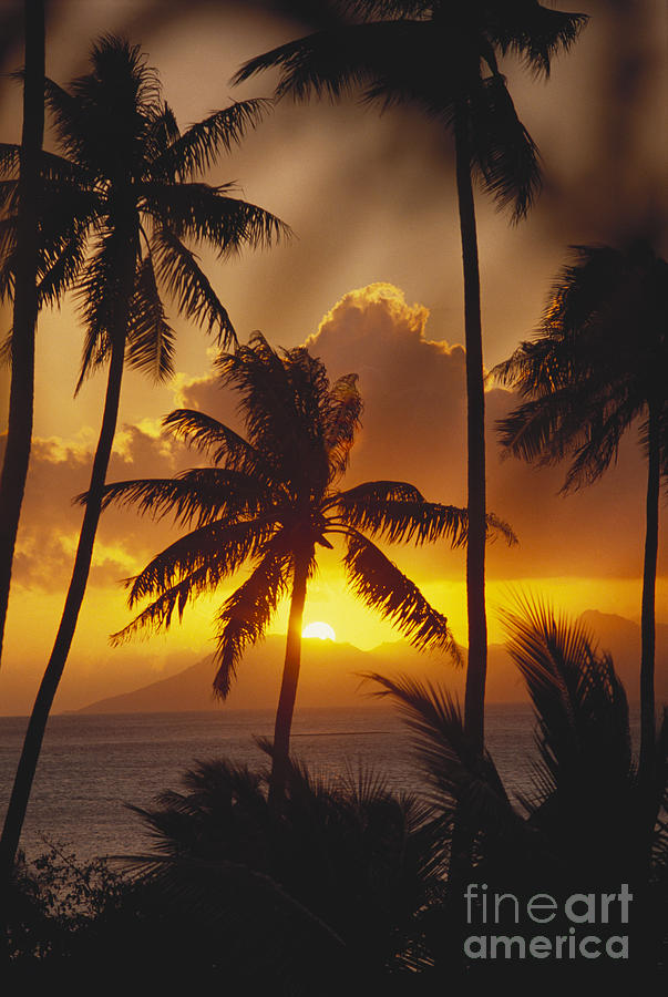 Sunset Photograph - View Of Tahiti #2 by Joe Carini - Printscapes