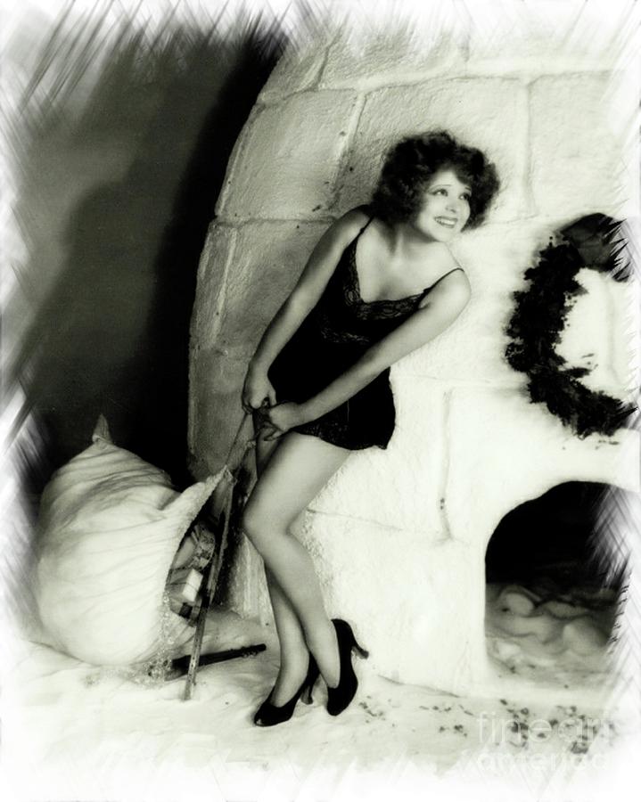 Vintage Photograph - Vintage Hollywood Christmas Pinup #2 by Esoterica Art Agency