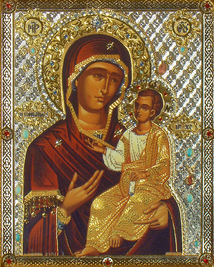 Virgin and Child Icon Religious Art Digital Art by Carol Jackson | Fine ...