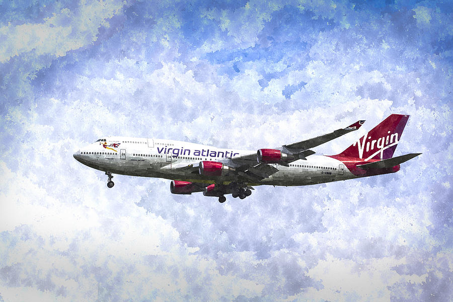 Virgin Atlantic Boeing 747 Art #2 Photograph by David Pyatt