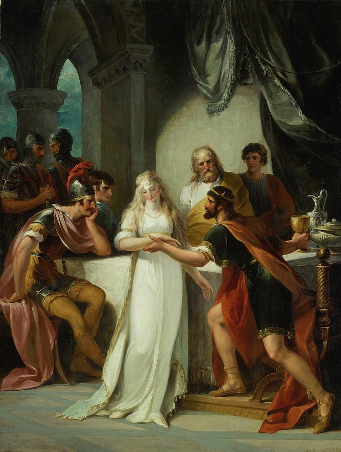 Vortigern And Rowena Painting by William Hamilton - Pixels