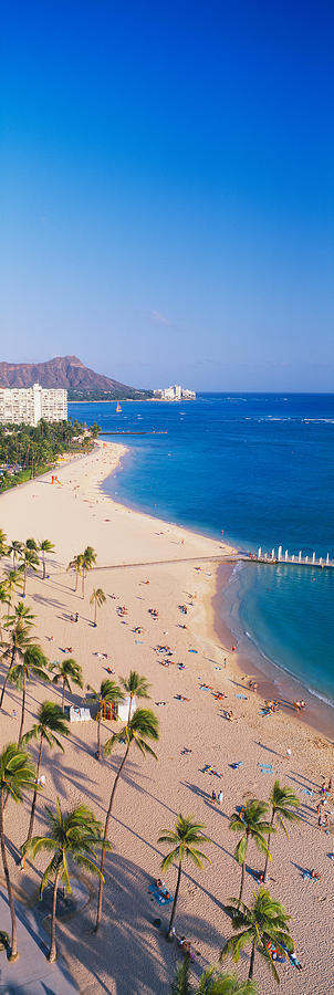 Waikiki Beach And Diamond Head Photograph by Panoramic Images - Fine ...