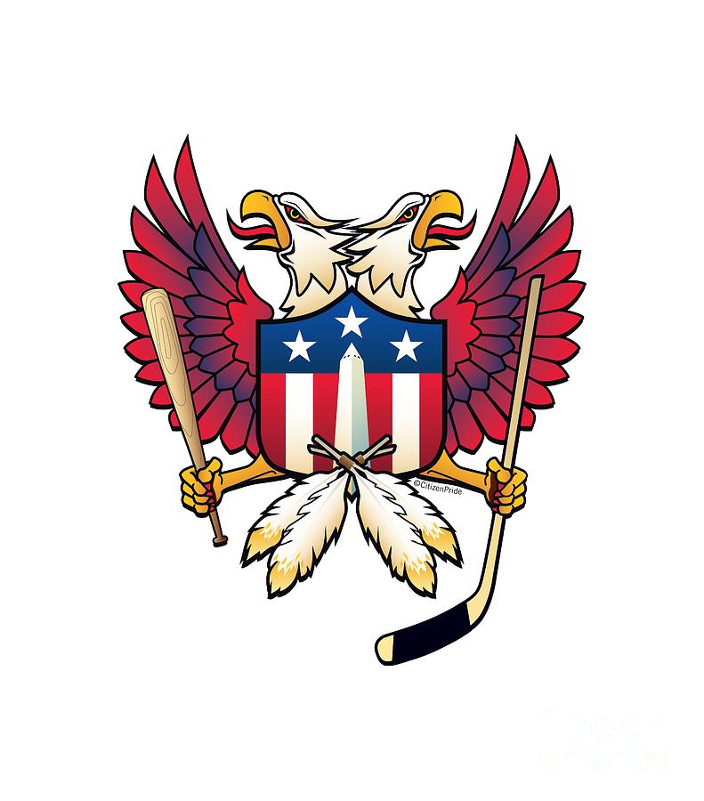 Washington DC Double Eagle Sports Fan Crest #2 Digital Art by Joe Barsin