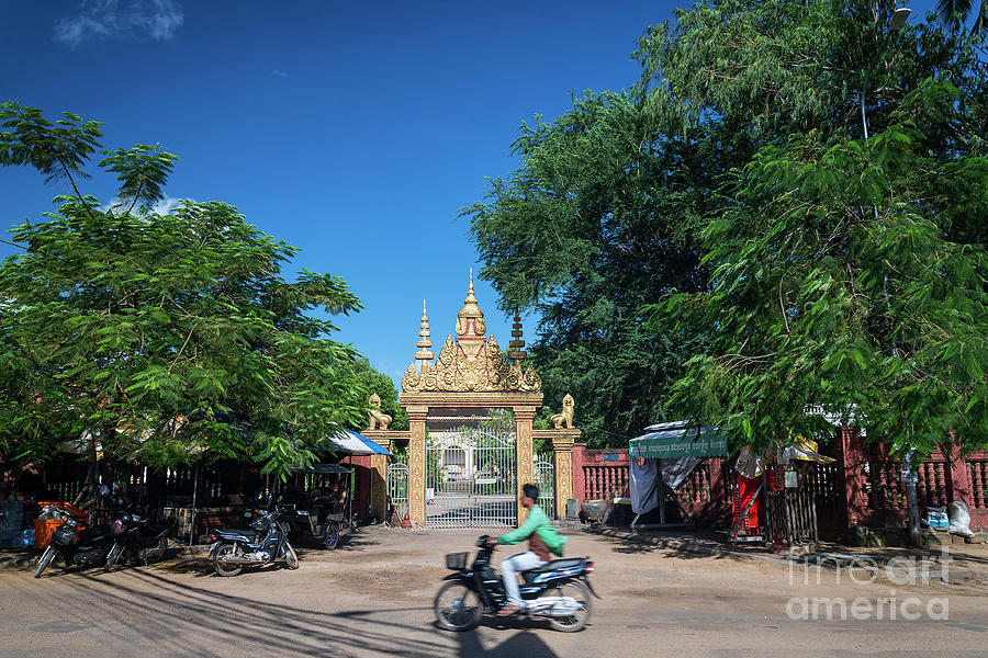 Wat Damnak Temple Door In Central Siem Reap City Cambodia #2 Photograph by JM Travel Photography