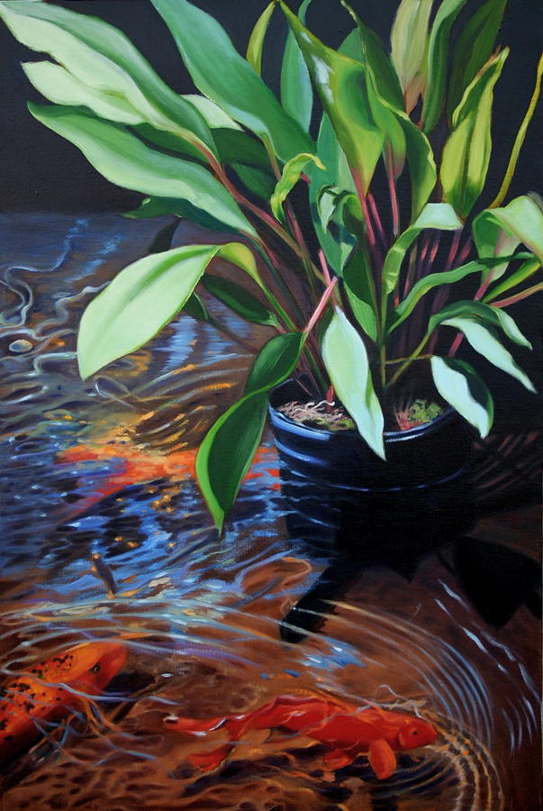 Water Garden Painting - Water Garden Series -F by Patricia Reed Water Garden Painting - Water Garden Series -F by Patricia Reed