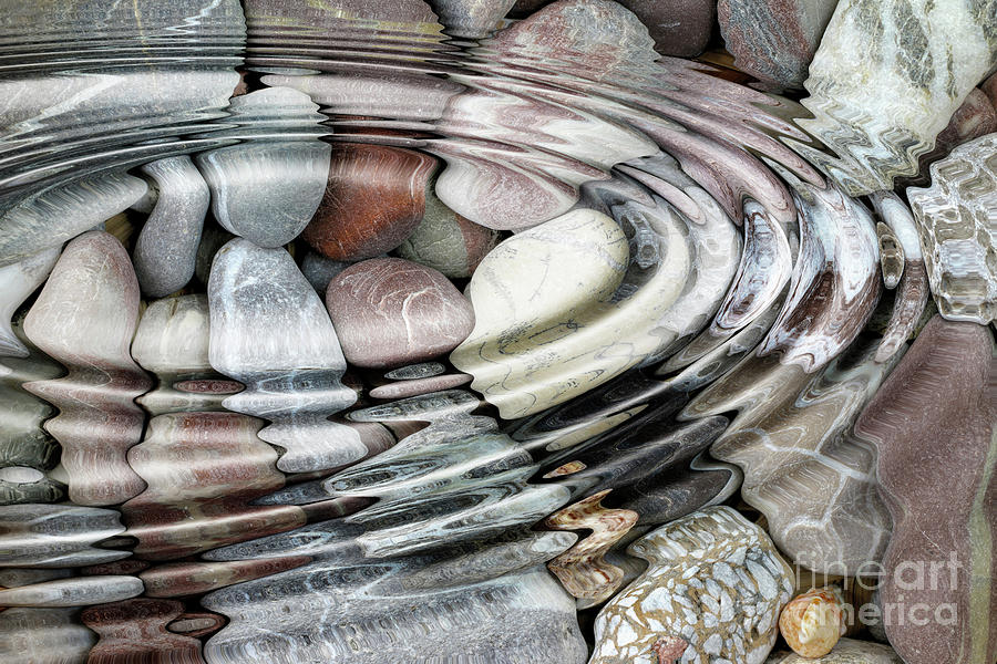 Water ripples over the stone pebbles #2 Photograph by Michal Boubin