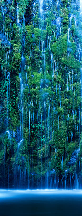 Waterfall In A Forest, Mossbrae Falls #2 Photograph by Panoramic Images