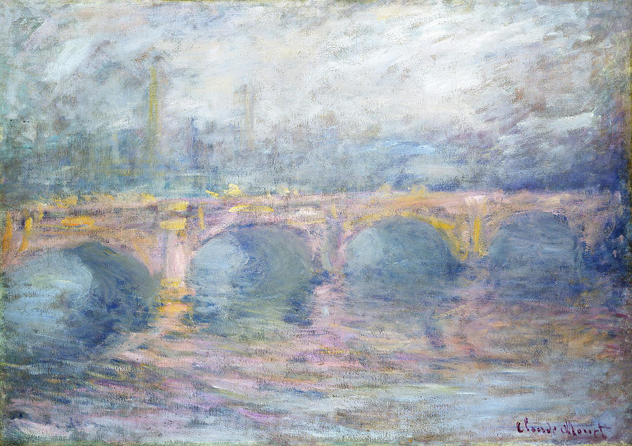 Waterloo Bridge, London, at Sunset #2 Painting by Claude Monet