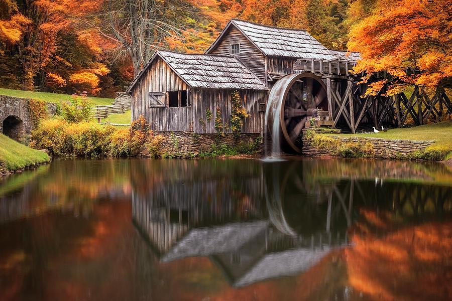 Landscape Digital Art - Watermill #2 by Super Lovely