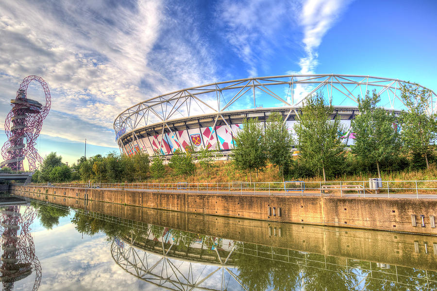 West Ham FC Stadium And The Arcelormittal Orbit  #2 Photograph by David Pyatt