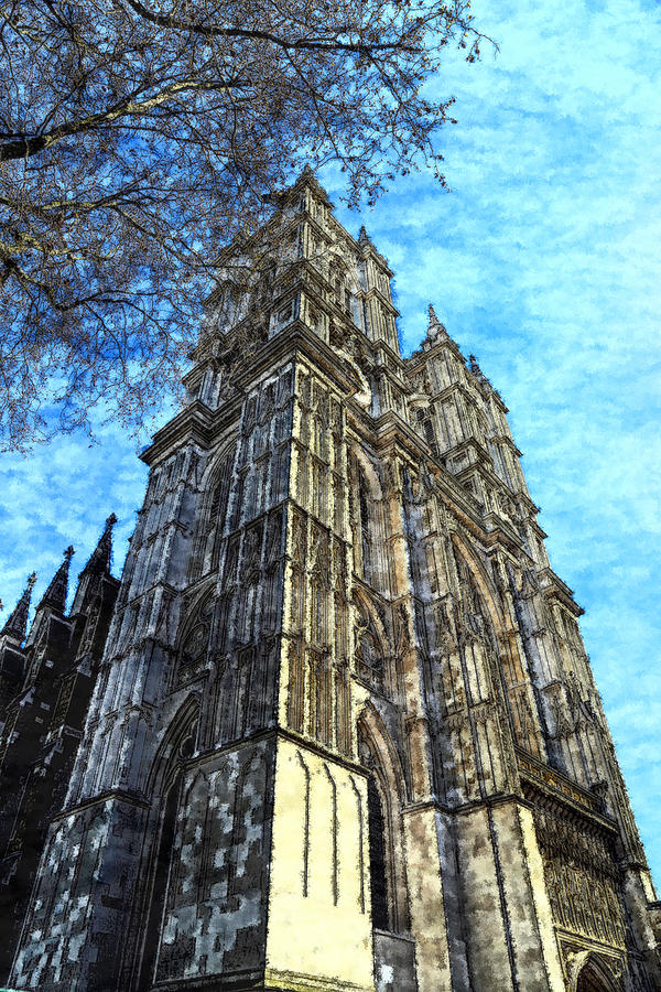 Westminster Abbey Digital Art - Westminster Abbey #4 by Peg Owens