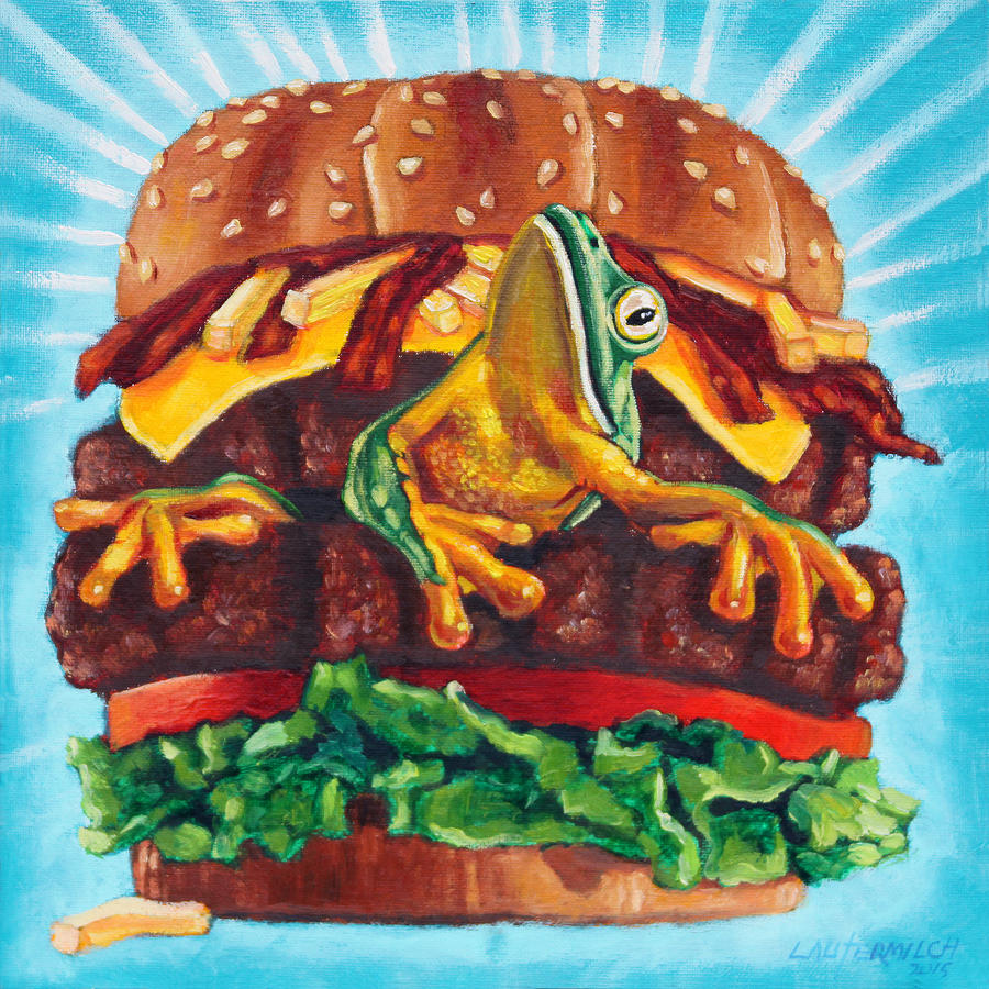 Whats In Your Burger? Painting by John Lautermilch
