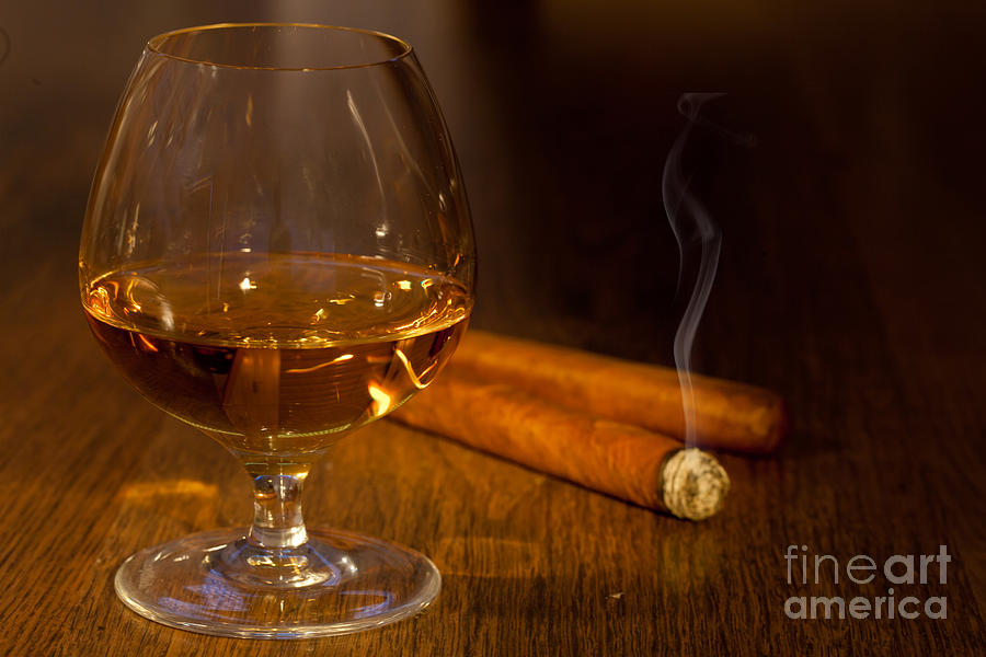 Tobacco Photograph - Whisky and cigars #2 by Sabino Parente