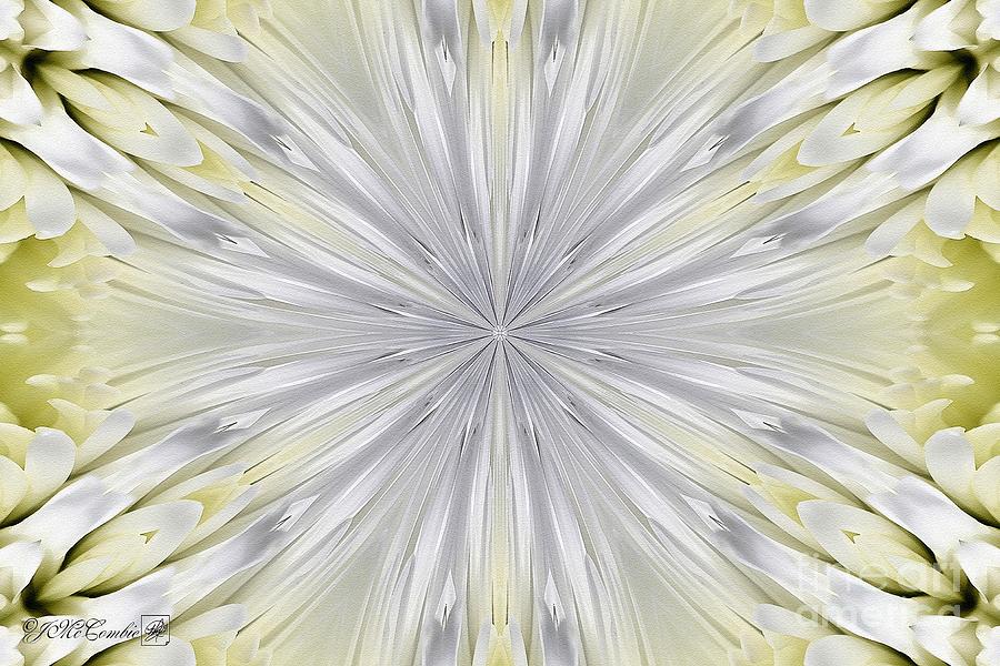 White Arctic Queen Kaleidoscope #4 Painting by J McCombie