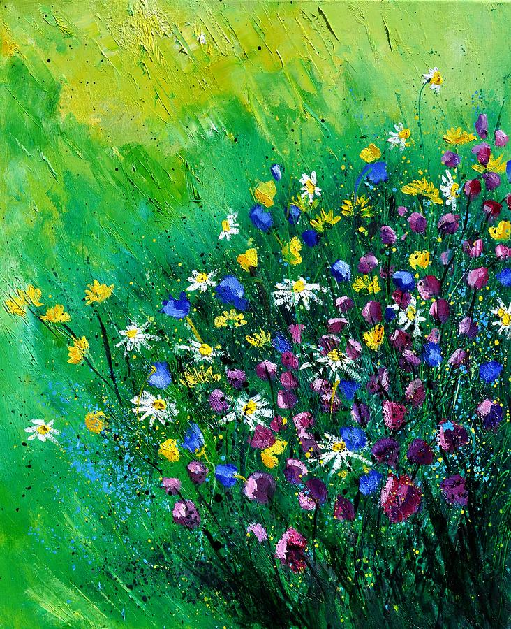Flower Painting - Wild Flowers #4 by Pol Ledent
