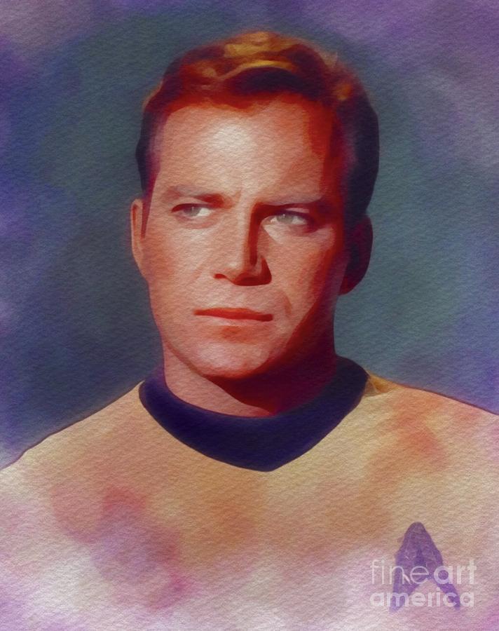 Hollywood Painting - William Shatner as Captain Kirk #2 by Esoterica Art Agency
