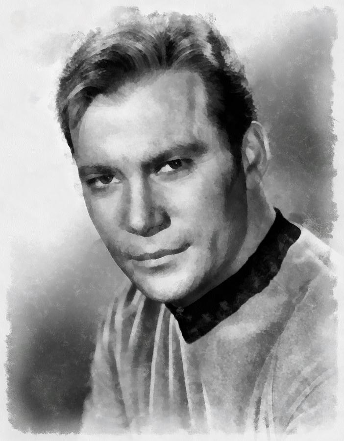 Hollywood Painting - William Shatner by John Springfield #2 by Esoterica Art Agency