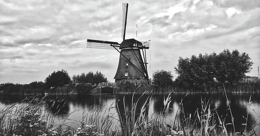 Windmill And Canal - The Netherlands #2 Photograph by Mountain Dreams