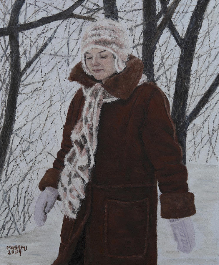 Winter Walk #2 Painting by Masami Iida