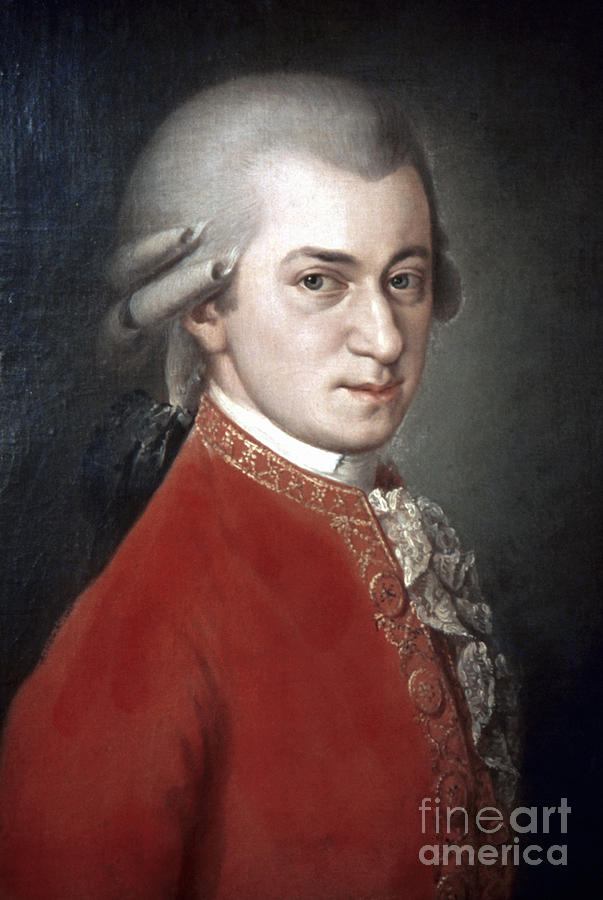 Musician Painting - Wolfgang Amadeus Mozart #2 by Barbara Krafft