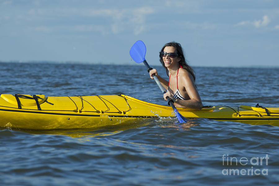 Woman Kayaking #2 Photograph by Anthony Totah