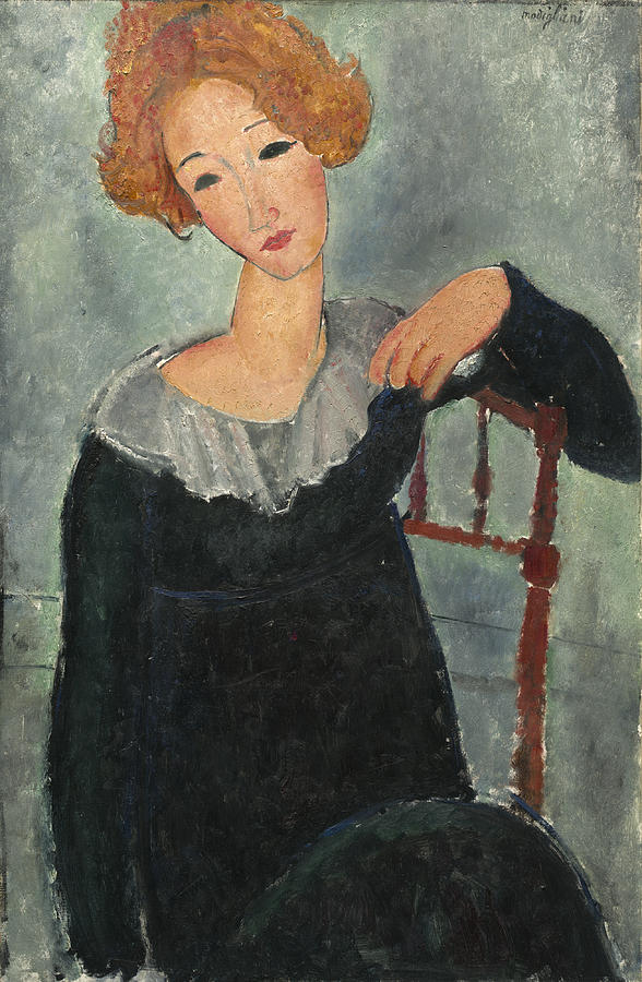 Woman With Red Hair #2 Painting by Amedeo Modigliani