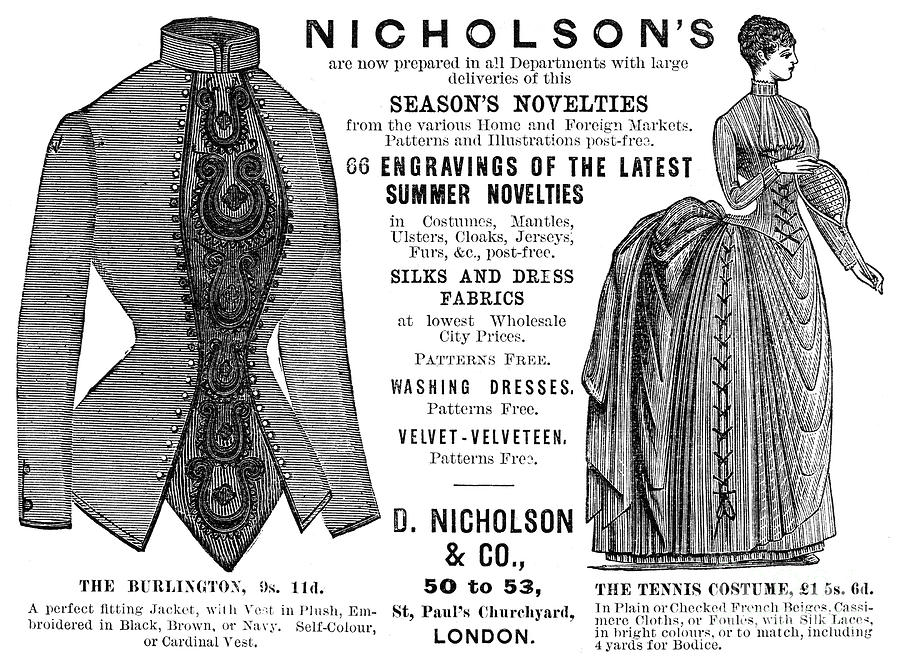 Womens Fashion, 1886 #2 Photograph by Granger
