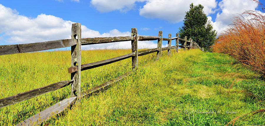 Wooden Fence Pennsylvania Countryside Montgomery County #2 Photograph by A Macarthur Gurmankin