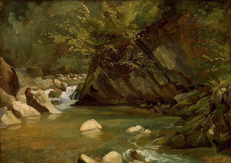Woodland Stream #2 Painting by Paul Huet